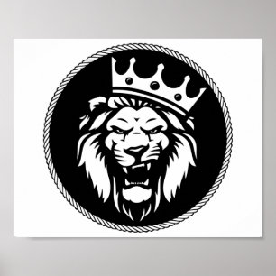 Lion crown roar poster