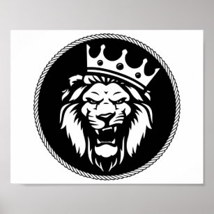 Lion crown roar poster