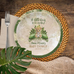 Lion Cub A Little King Is On His Way Baby Shower Paper Plates<br><div class="desc">Introducing our captivating "A Little King Is On His Way" Baby Shower Template Collection, where the adorable charm of a lion cub meets the lushness of a tropical jungle. Prepare to celebrate the imminent arrival of a precious baby boy with this enchanting design featuring a sweet lion cub resting on...</div>