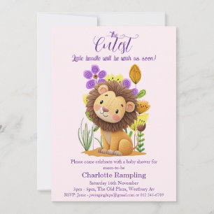 Lion Cub Baby Shower Invitation