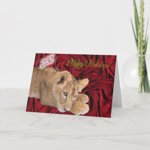 Lion Cub Christmas Card