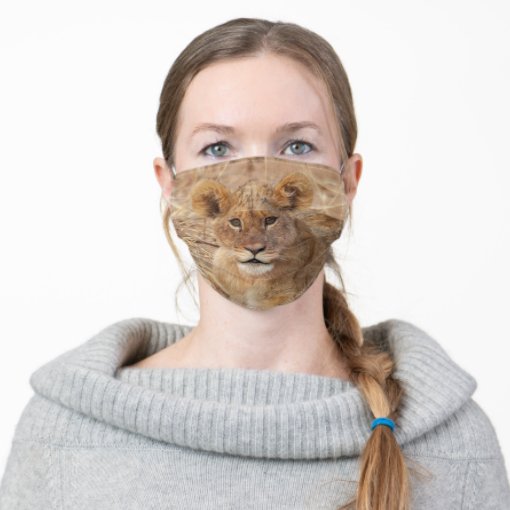 Lion Cub Face Mask | Zazzle