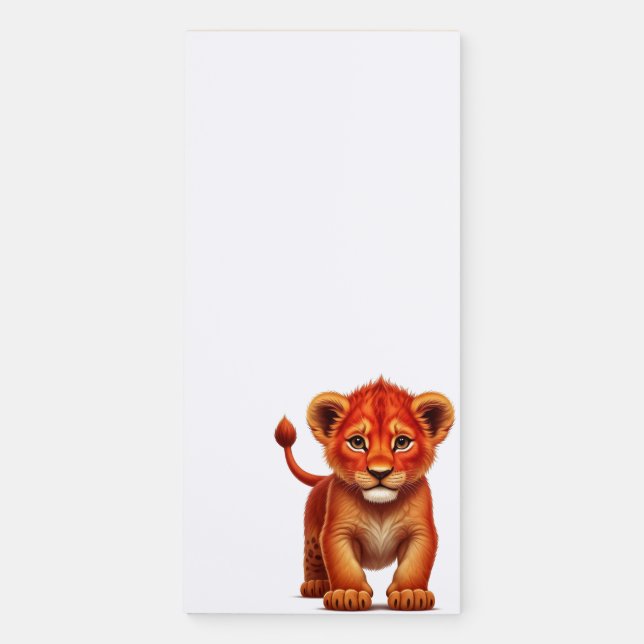 Lion Cub Magnetic Notepad (Front)