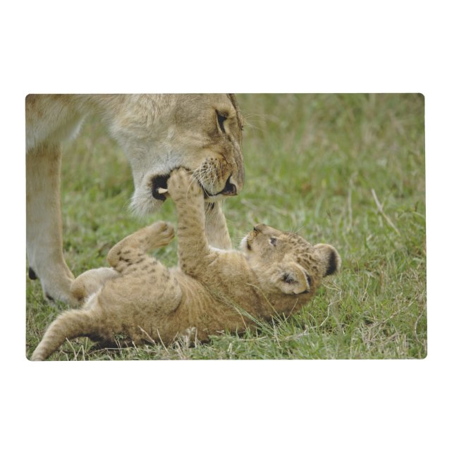 Lion Cub Playing Placemat (Front)