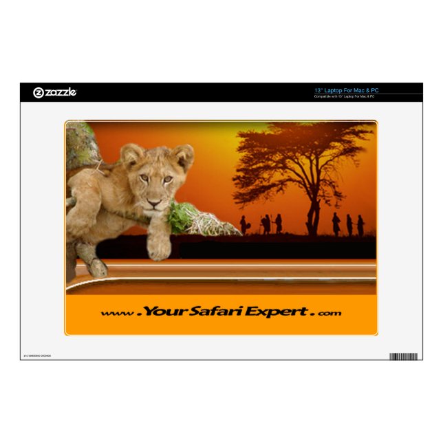 Lion Cub & Tribe under Tree 13" computer skin (Product)