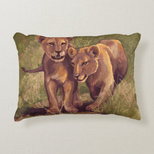 Lion Cubs Accent Pillow