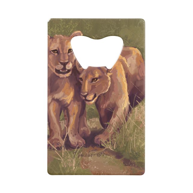Lion Cubs Credit Card Bottle Opener (Front)