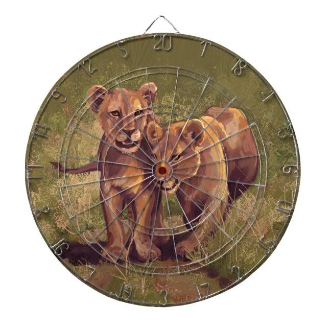 Lion Cubs Dart Board (Front)