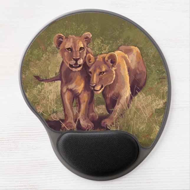 Lion Cubs Gel Mouse Pad (Front)