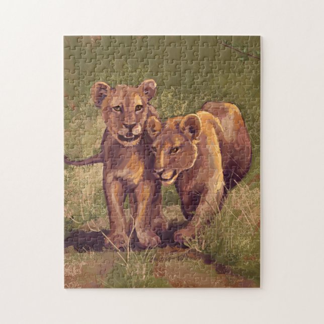Lion Cubs Jigsaw Puzzle (Vertical)