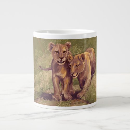 Lion Cubs Large Coffee Mug