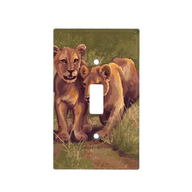 Lion Cubs Light Switch Cover (Front)