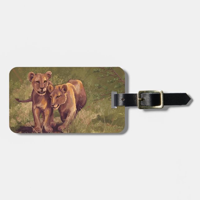 Lion Cubs Luggage Tag (Front Horizontal)