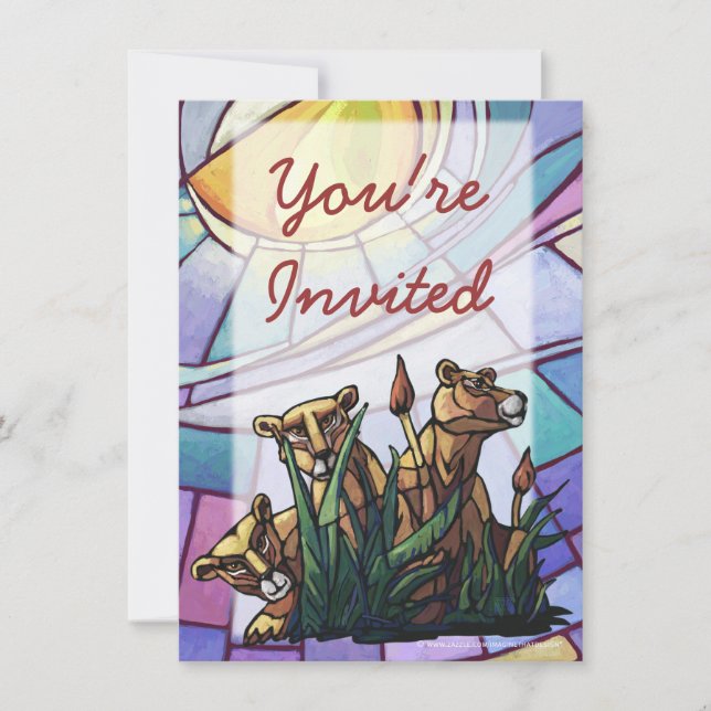 Lion Cubs Party Invitation (Front)