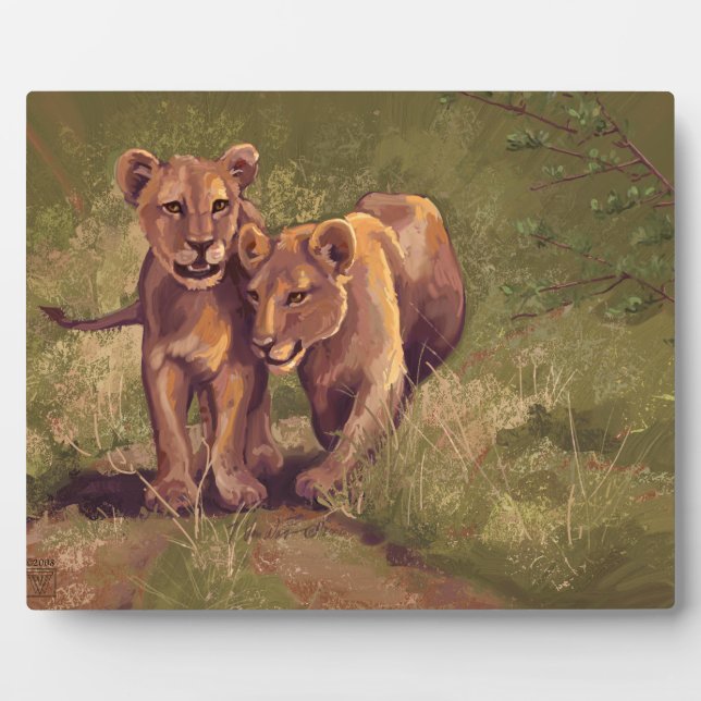 Lion Cubs Plaque (Front)