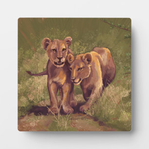 Lion Cubs Plaque