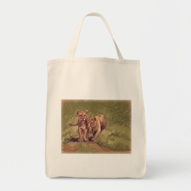 Lion Cubs Tote Bag (Front)