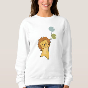 Lion Cute Animals Big Cat Balloons For Kids Sweatshirt