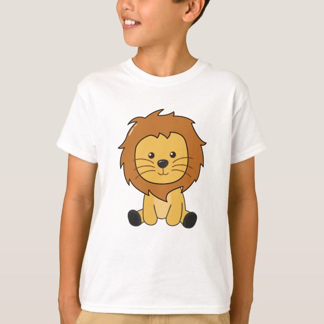 Lion Cute Animals For Kids Lion King T-Shirt (Front)