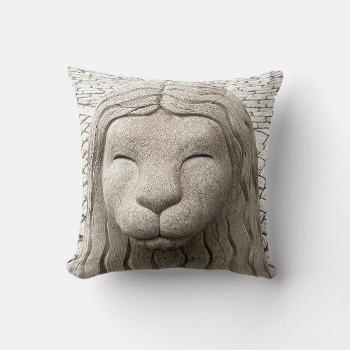 Lion Cute Stockholm Sweden Galma Stan Photo Throw Pillow