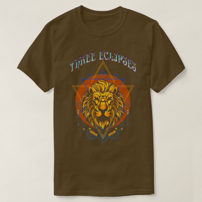 Lion Cyberpunk Dystopian Futuristic Postmodern Sci T-Shirt (Design Front)