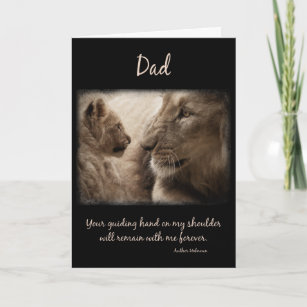 Fathers Day Card Lion and Cub Love You Dad