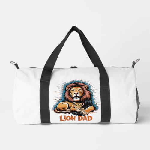 Lion Dad Fathers Day Duffle Bag