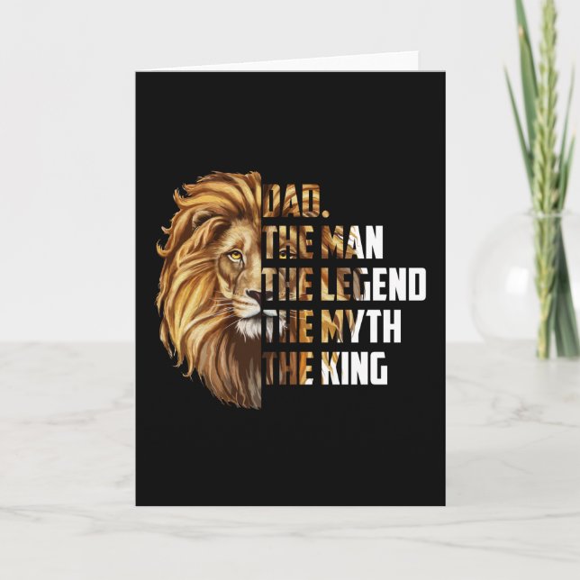 Lion Dad The Man The Legend The Myth The King Card (Front)