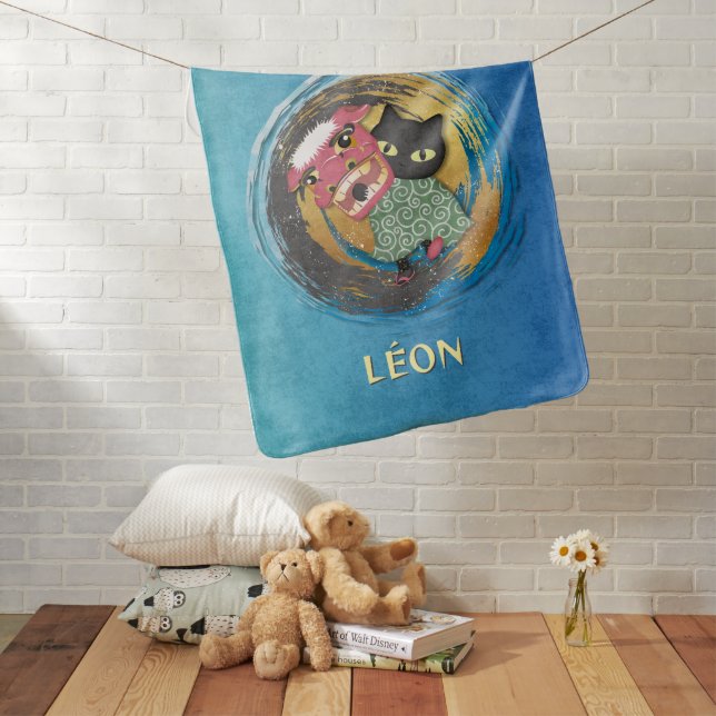 Lion Dance Baby – Black Cat Poilue Blanket (In Situ)