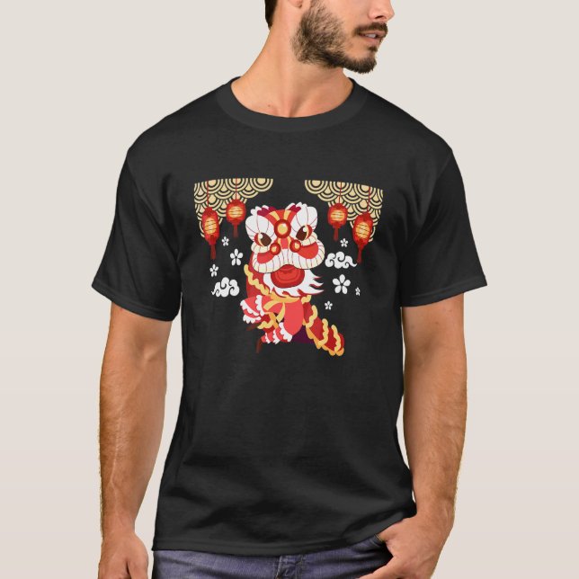 Lion Dance Head Festival Happy Chinese New Year 1 T-Shirt (Front)
