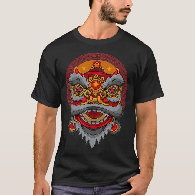 Lion Dance Head  Happy Chinese New Year  Year of t T-Shirt (Front)