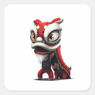 Lion Dance Sticker