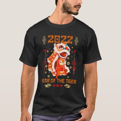 Lion Dance Year Of The Tiger Chinese Zodiac Lunar T_Shirt