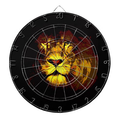 Lion Dartboard With Darts