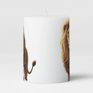 Lion degion pillar candle