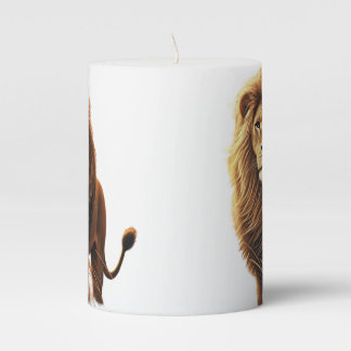 Lion degion pillar candle