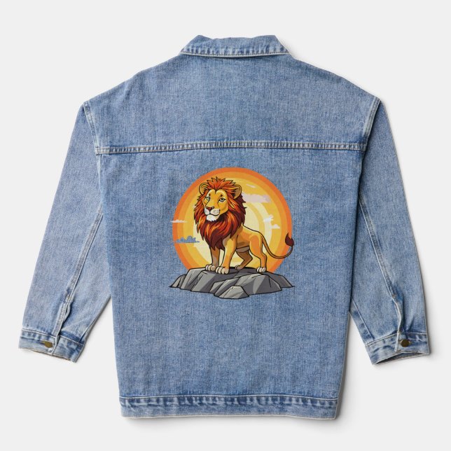 Lion Denim Jacket (Back)