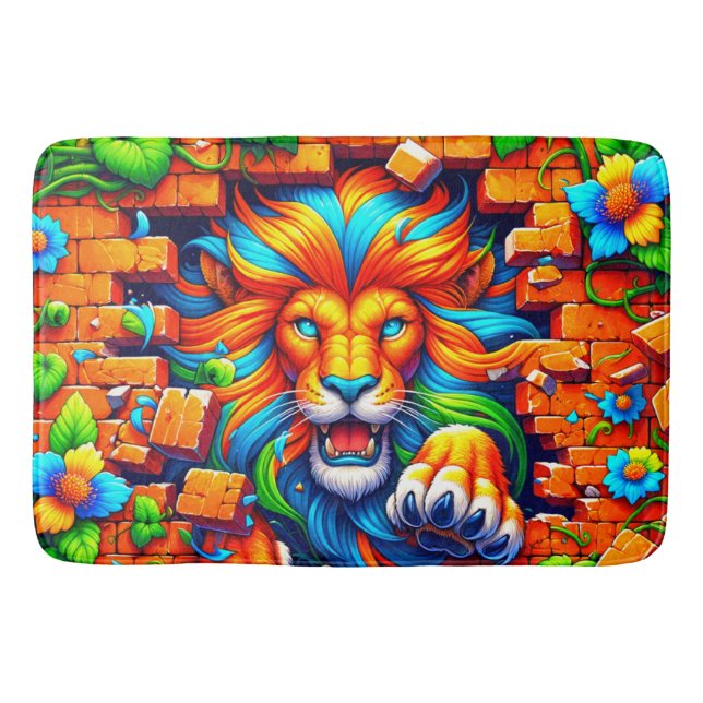 Lion Design Bath Mat (Front)