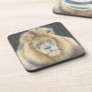 Lion design beverage coaster