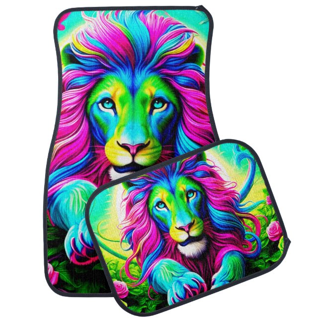 Lion Design Car Floor Mat (Set)