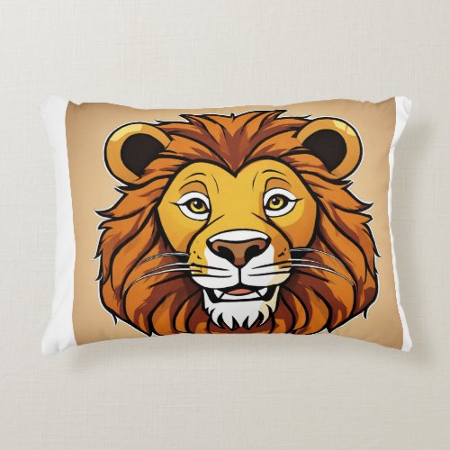 Lion design fabric polyester spun pillow 