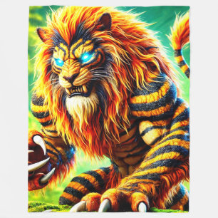 Lion Design Fleece Blanket