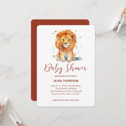 Lion design  invitation