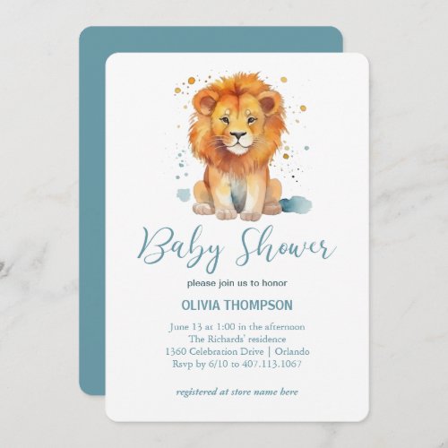 Lion design  invitation