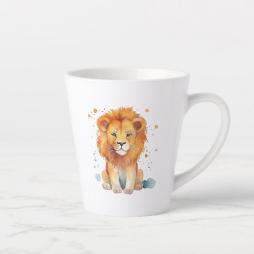 Lion design latte mug