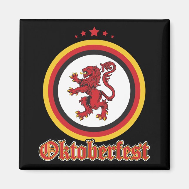 Lion Design Oktoberfest Magnet (Front)