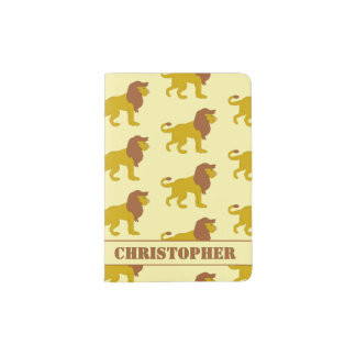 Lion Design Personalised Passport Holder