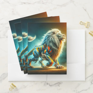 Lion Design Pocket Folder