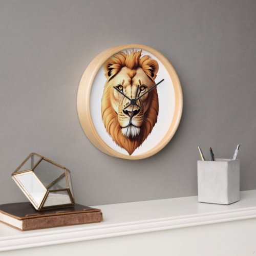 Lion design wall clock