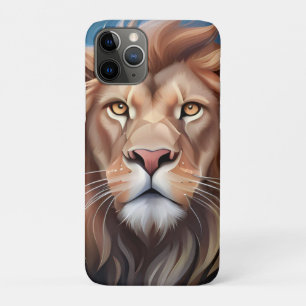 Lion Digital Art Portrait-56556 iPhone 11 Pro Case